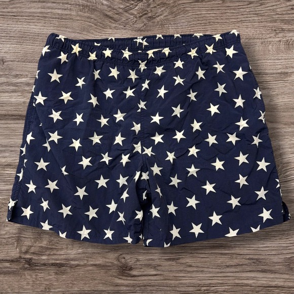 Lands' End Other - Vtg Lands End Swim Trunks Mens M 32-34 Navy Blue White Star Mesh Lining USA Made